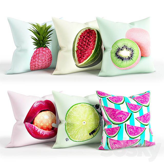 Fruit_Pillow_Set_001 3ds Max - thumbnail 1