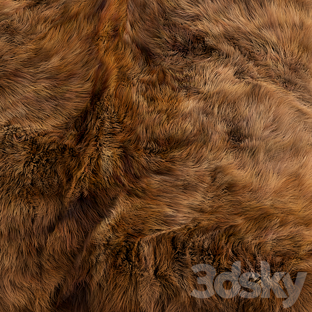 Fur pillow set 2 3DS Max Model - thumbnail 4