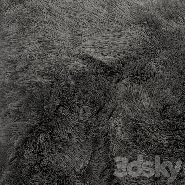 Fur pillow set 2 3DS Max Model - thumbnail 5