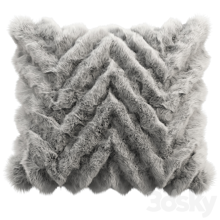 Fur pillow set 4 3DS Max - thumbnail 2