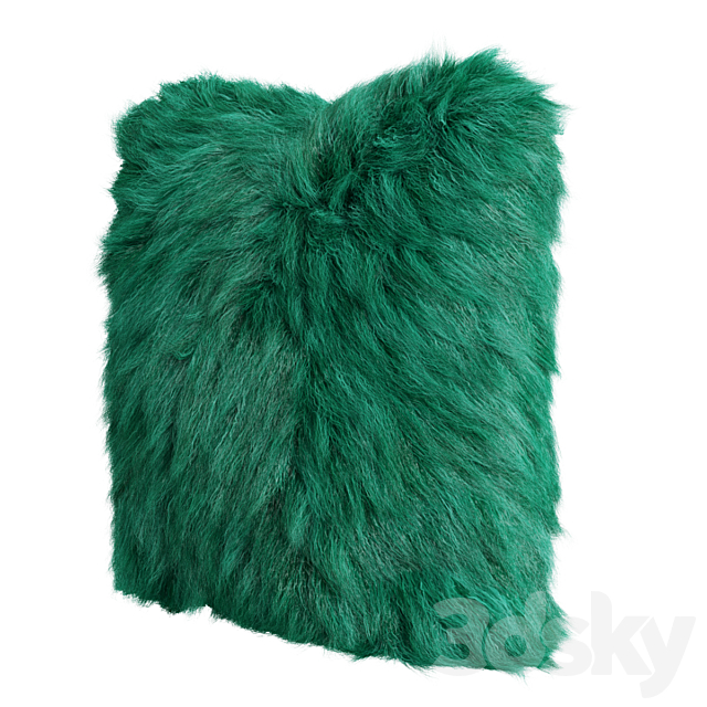 Green pillow fur sheepskin 3DSMax File - thumbnail 3