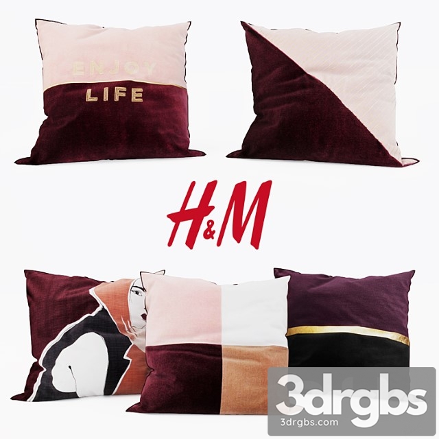 H & m home – decorative set 1 3dsmax Download - thumbnail 1