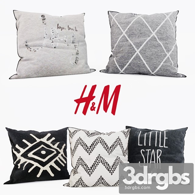 H & m home – decorative set 9 3dsmax Download - thumbnail 1