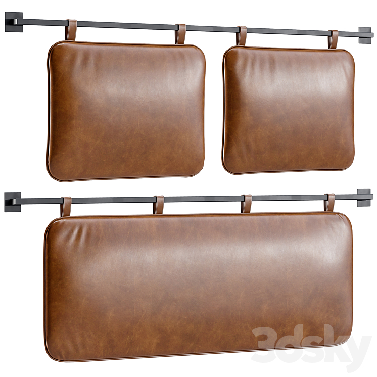 Hanging Pillow Headboard Set 1 3DS Max Model - thumbnail 1