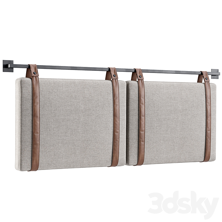 Hanging Pillow Headboard Set 2 3DS Max Model - thumbnail 2