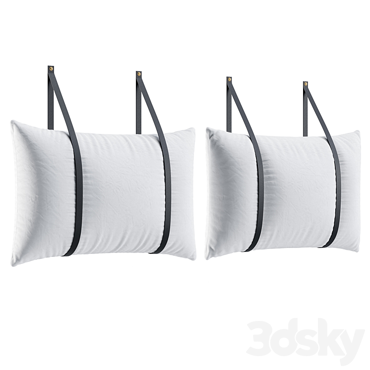 Hanging Pillow Headboard Set 3 3DS Max Model - thumbnail 2