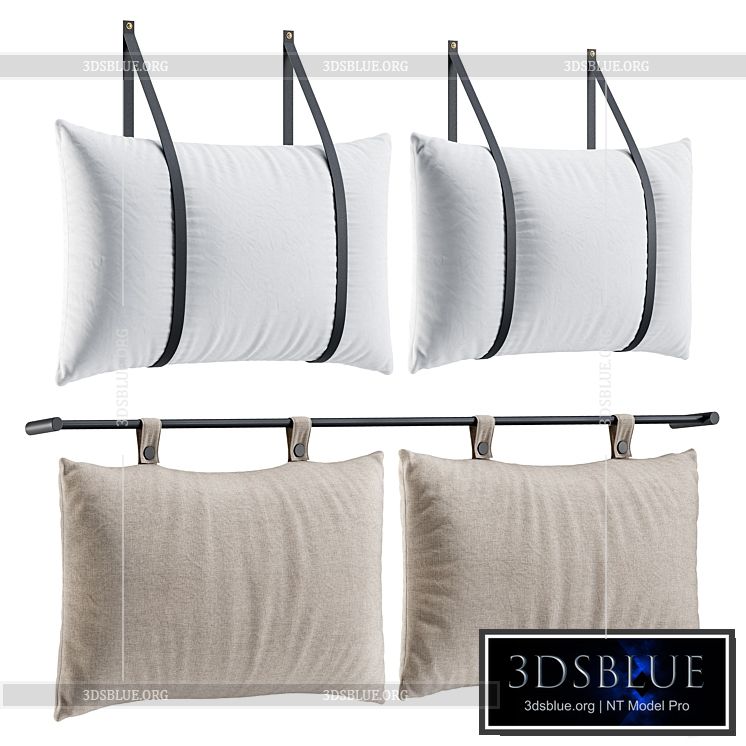 Hanging Pillow Headboard Set 3 3DS Max - thumbnail 3