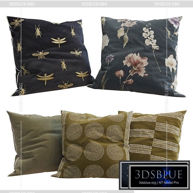 H&M Home – Decorative Pillows set 35 3DS Max - thumbnail 3