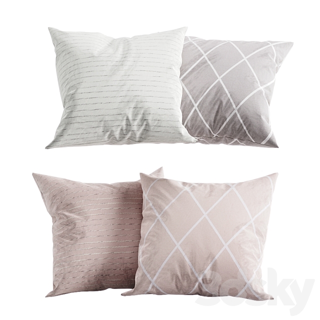 H&M Home Pastel Pillow Set 3ds Max - thumbnail 1