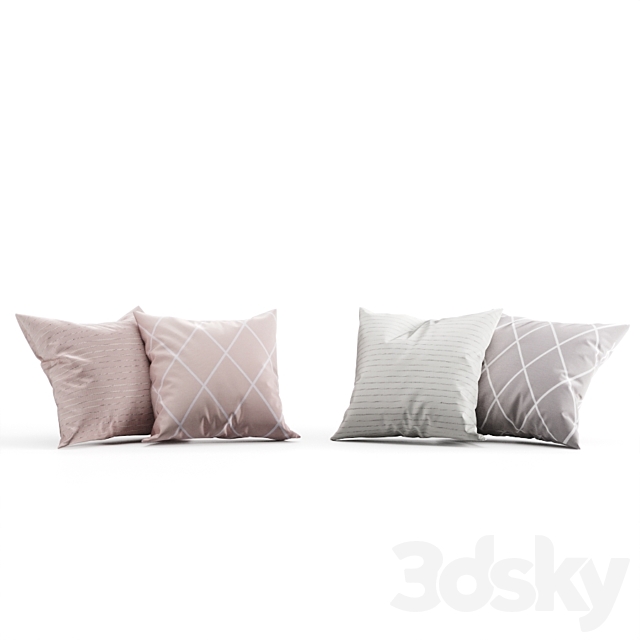 H&M Home Pastel Pillow Set 3ds Max - thumbnail 2