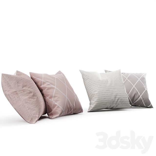 H&M Home Pastel Pillow Set 3ds Max - thumbnail 3