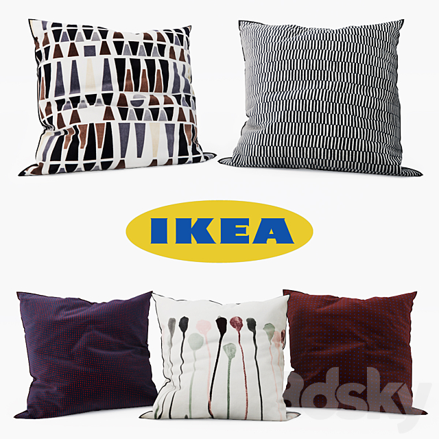 IKEA – Decorative Pillows set 6 3ds Max - thumbnail 1