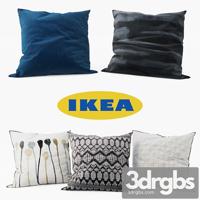 Ikea Decorative Pillows Set 9 3dsmax Download - thumbnail 1