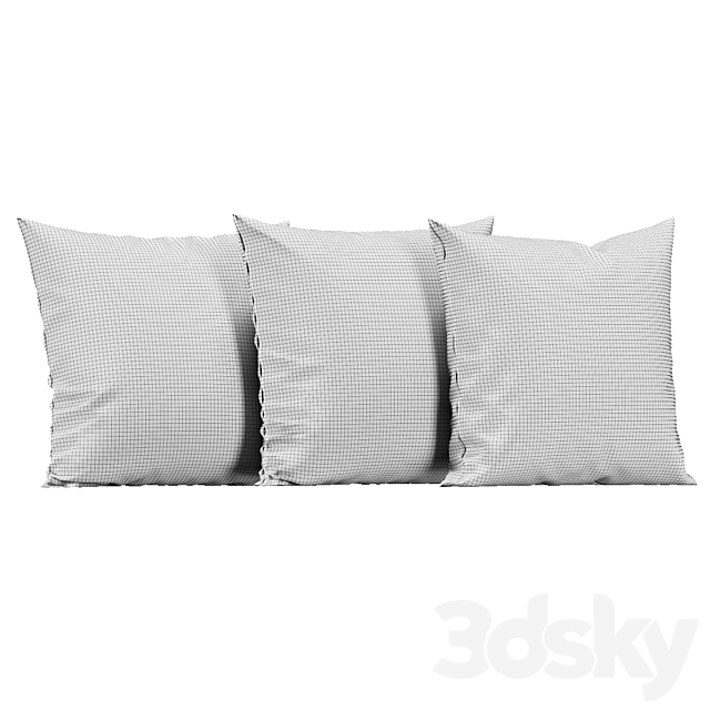 Interior pillows “Peacocks” 3ds Max - thumbnail 2