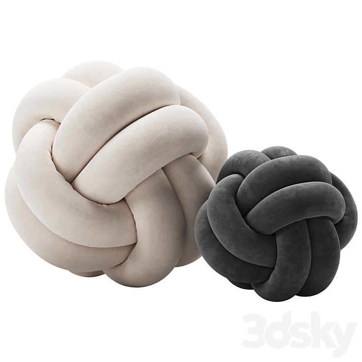 Knot Pillow 2 Layers 3DS Max Model - thumbnail 1