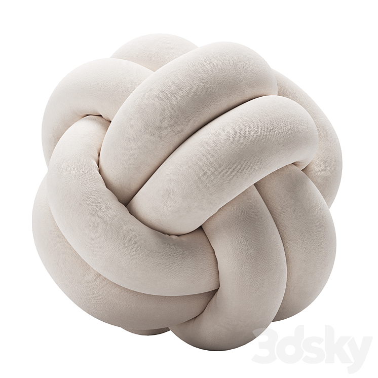 Knot Pillow 2 Layers 3DS Max Model - thumbnail 2