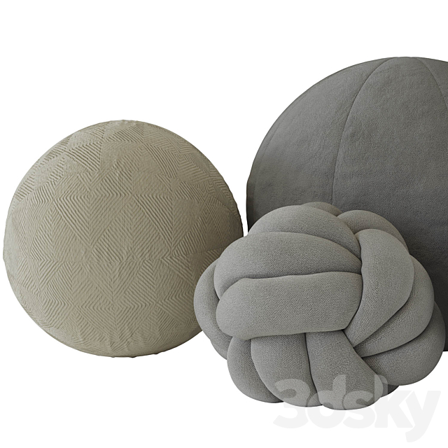 Knot pillow and sphere pillow 3DS Max Model - thumbnail 5