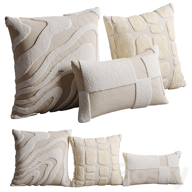 La Redoute pillow set 3ds Max - thumbnail 1