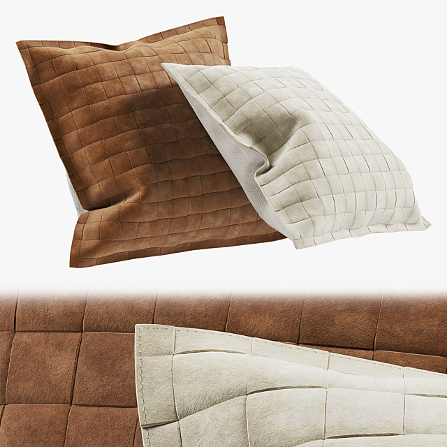 Leather pillows 3ds Max - thumbnail 2