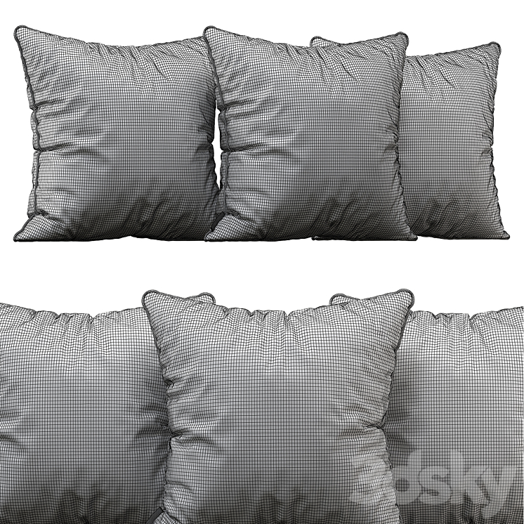 Luxury pillows 3DS Max Model - thumbnail 2