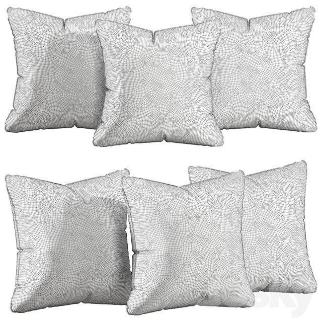 Luxury pillows 3DS Max Model - thumbnail 2