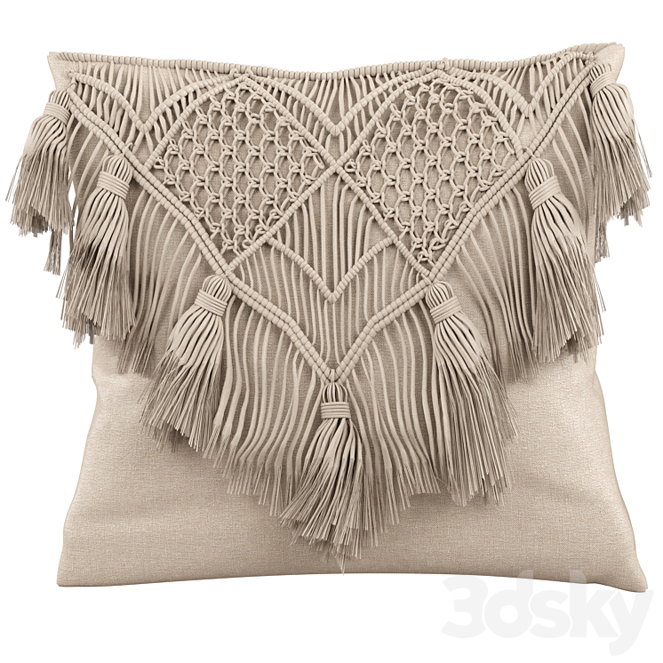 Macrame cushion 3DS Max - thumbnail 2