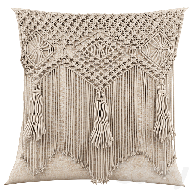 Macrame cushion 3DSMax File - thumbnail 3