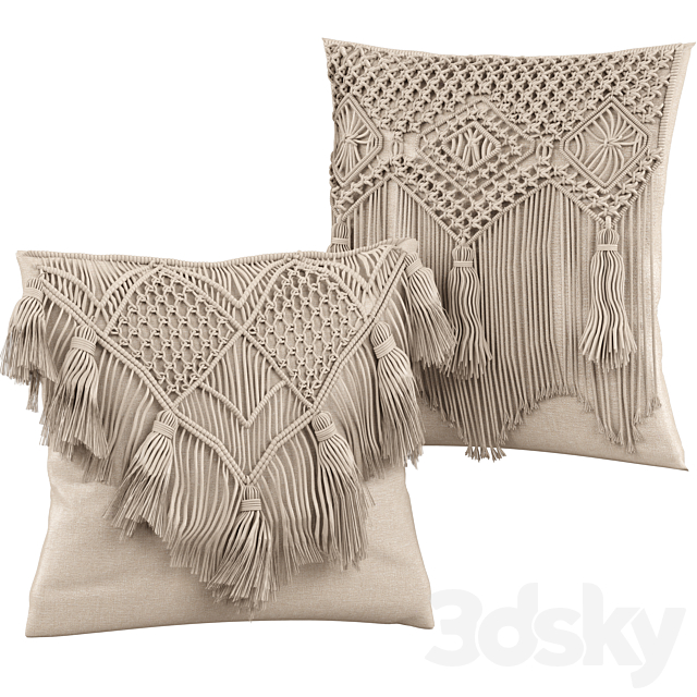 Macrame cushion 3DSMax File - thumbnail 4