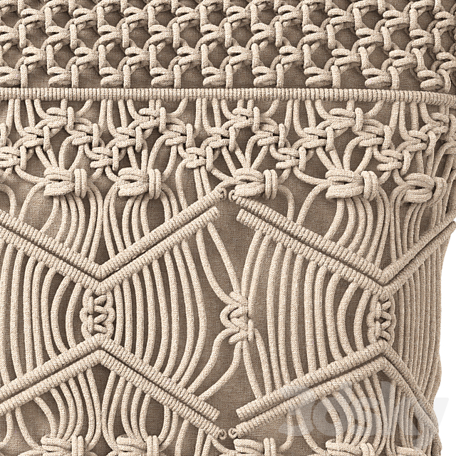 macrame cushion set 02 3DSMax File - thumbnail 5