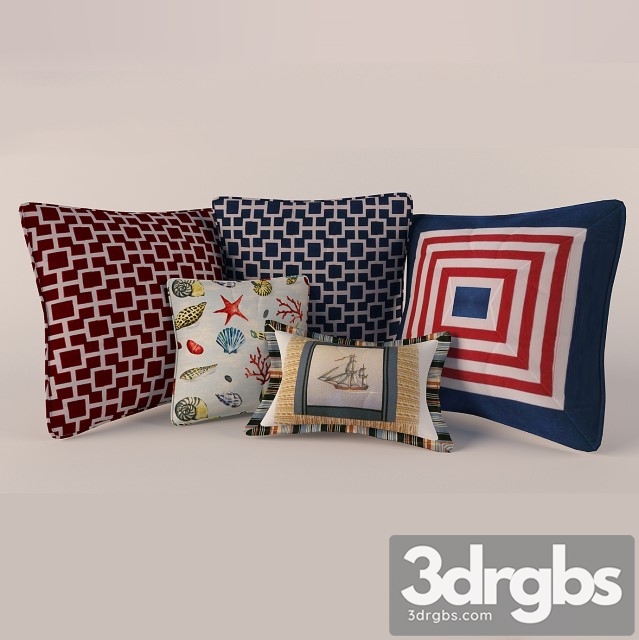 Marine Style Pillows 3dsmax Download - thumbnail 1