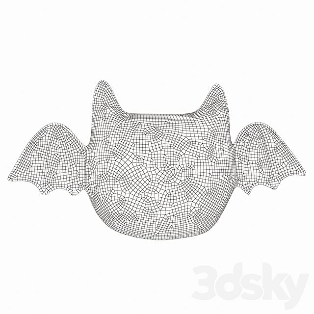 MiniHome Bat pillow 3ds Max - thumbnail 2