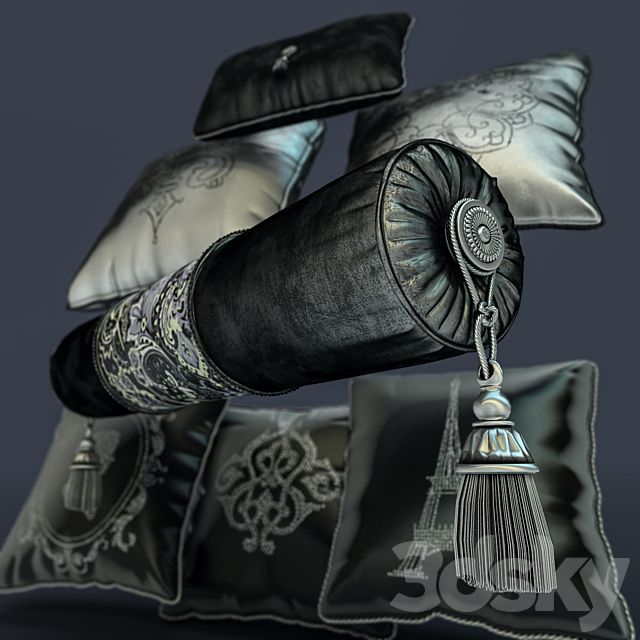 Pillows and sofas movie. 3DS Max Model - thumbnail 2