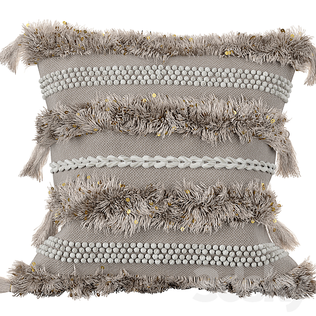 Pillows boho set 3DSMax File - thumbnail 2