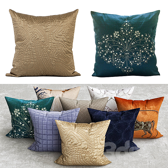 pillows collection 3DSMax File - thumbnail 1