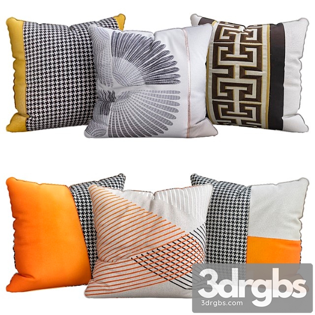 Pillows For Sofa 6 Pieces 47 3dsmax Download - thumbnail 1