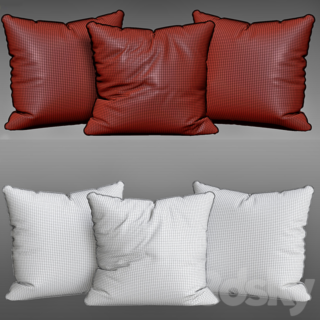 Pillows for sofa 6 pieces No. 114 3DSMax File - thumbnail 2