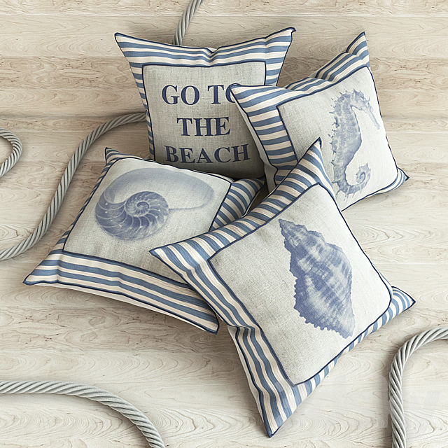 Pillows in marine style 3DSMax File - thumbnail 1