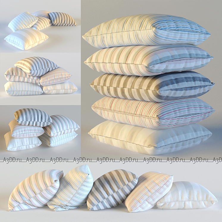 Pillows. Pillows 3 3DS Max - thumbnail 1