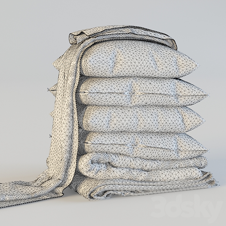 Pillows. Pillows 4 3DS Max - thumbnail 2