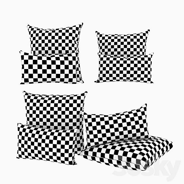 Pillows Restoration Hardware Collection Handwoven Marled Stripe 3ds Max - thumbnail 2