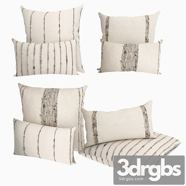 Pillows restoration hardware collection handwoven marled stripe - thumbnail 1