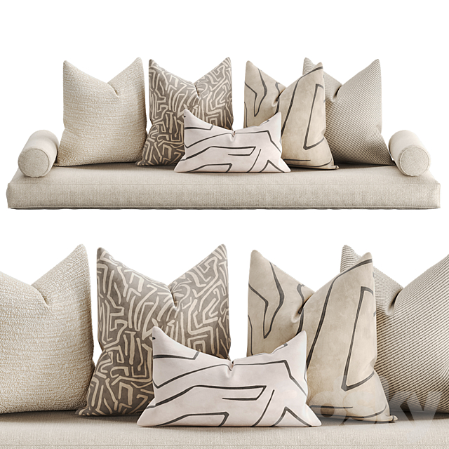 Pillows set 004 3ds Max - thumbnail 1