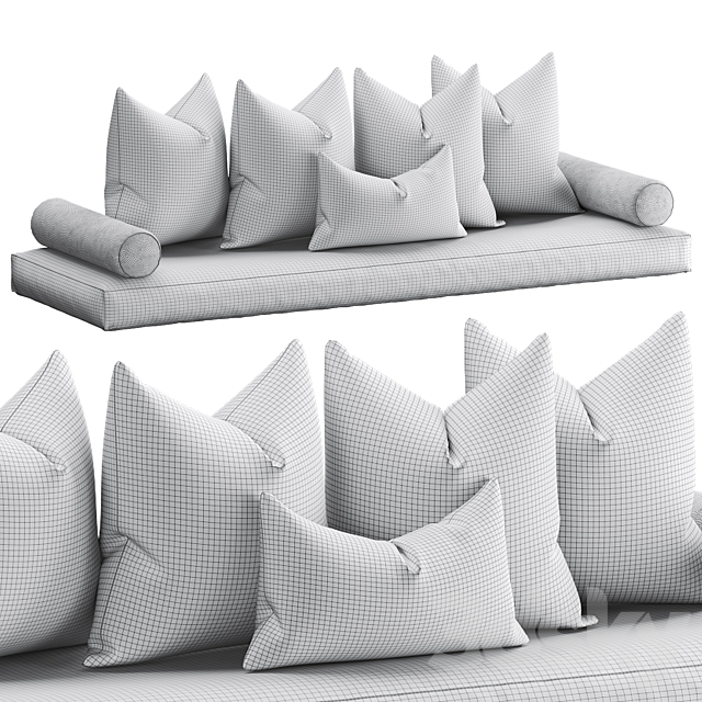 Pillows set 004 3ds Max - thumbnail 3