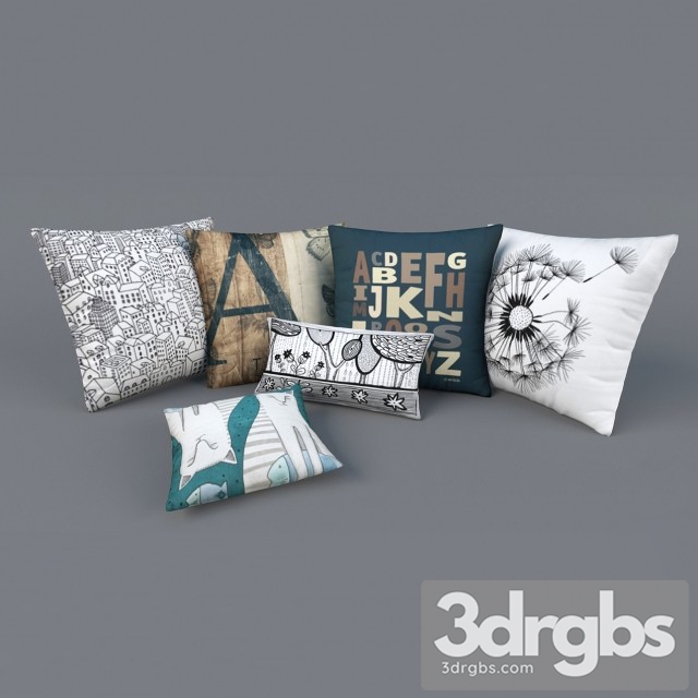 Pillows Set 01 3dsmax Download - thumbnail 1