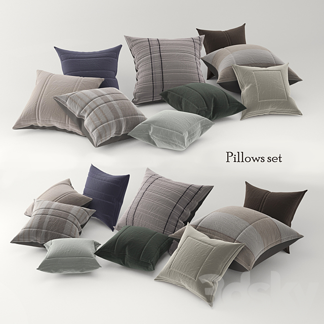 Pillows set 3DSMax File - thumbnail 1