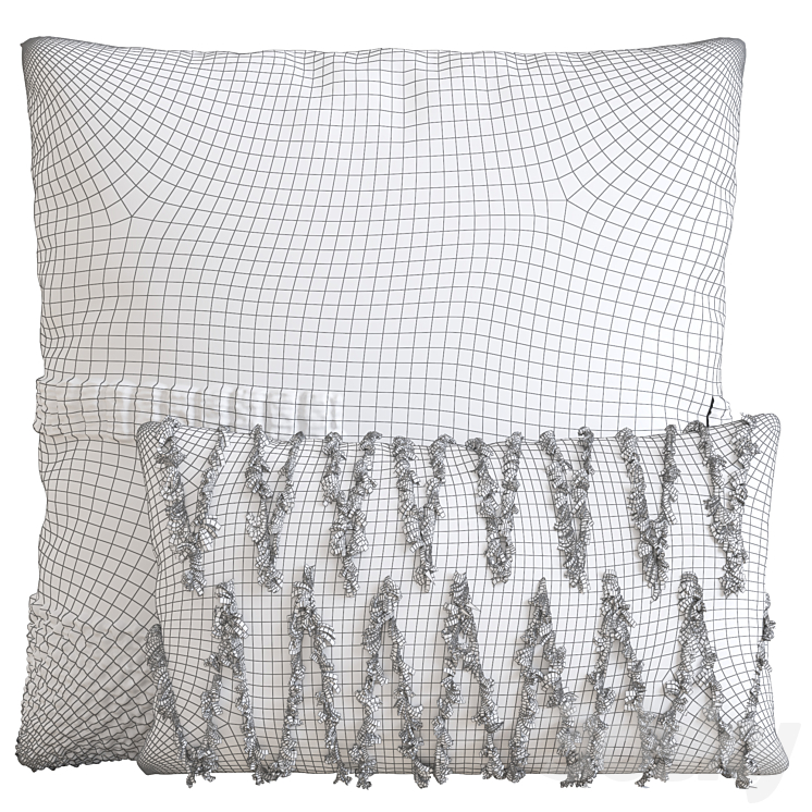 Pillows Set 4 3DS Max Model - thumbnail 2