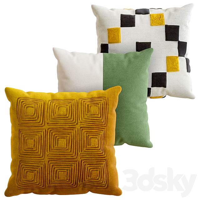 Pillows Set 8 3ds Max - thumbnail 1