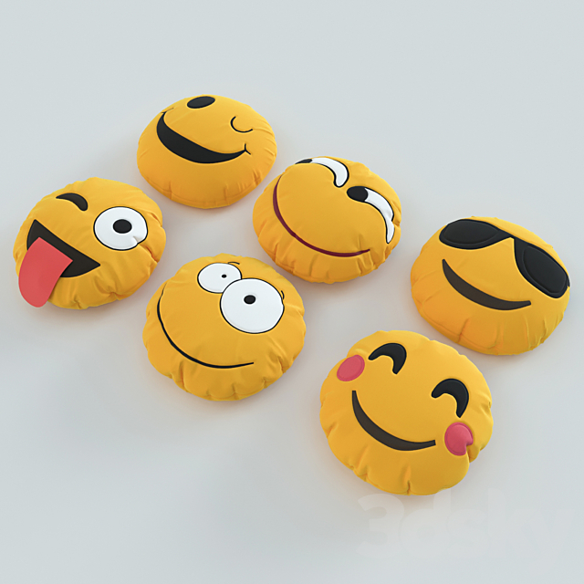 Pillows set 8 (smiles) 3ds Max - thumbnail 1