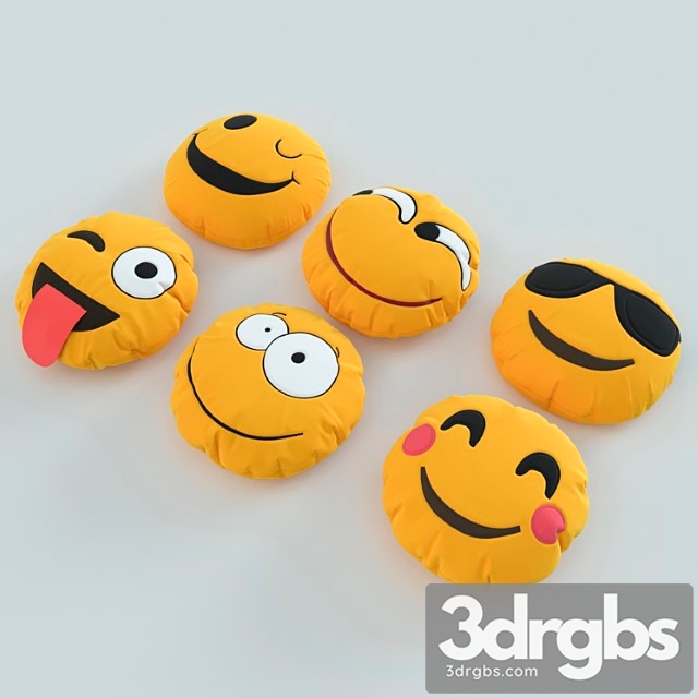 Pillows Set 8 Smiles 3dsmax Download - thumbnail 1