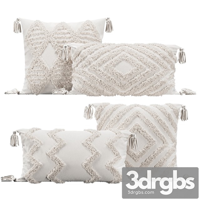 Pillows With Fur Geometric Patterns 3dsmax Download - thumbnail 1